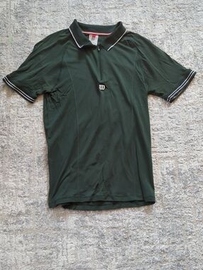 Wilson Dark Green Short-Sleeve Polo Size Small